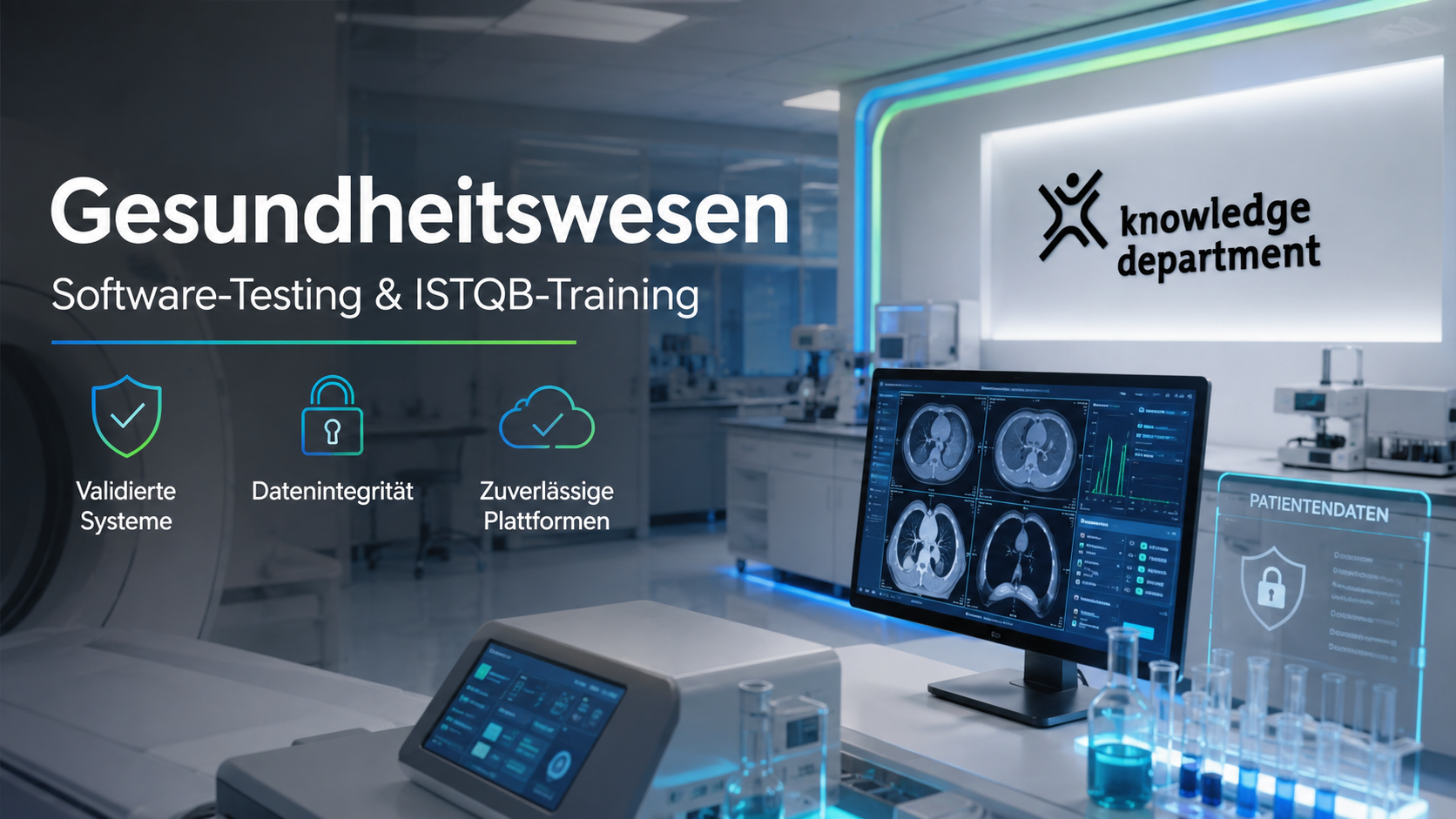 Healthcare-Test- und Diagnostikumgebung mit medizinischer Software